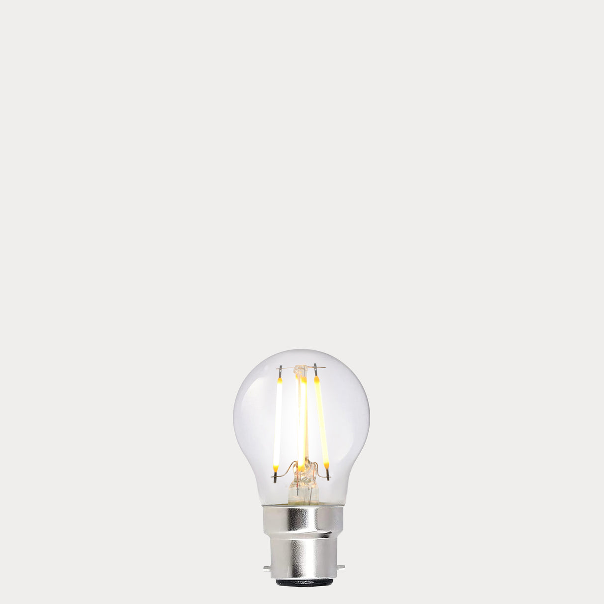 4W Fancy Round LED Bulb B22 Clear in Warm White