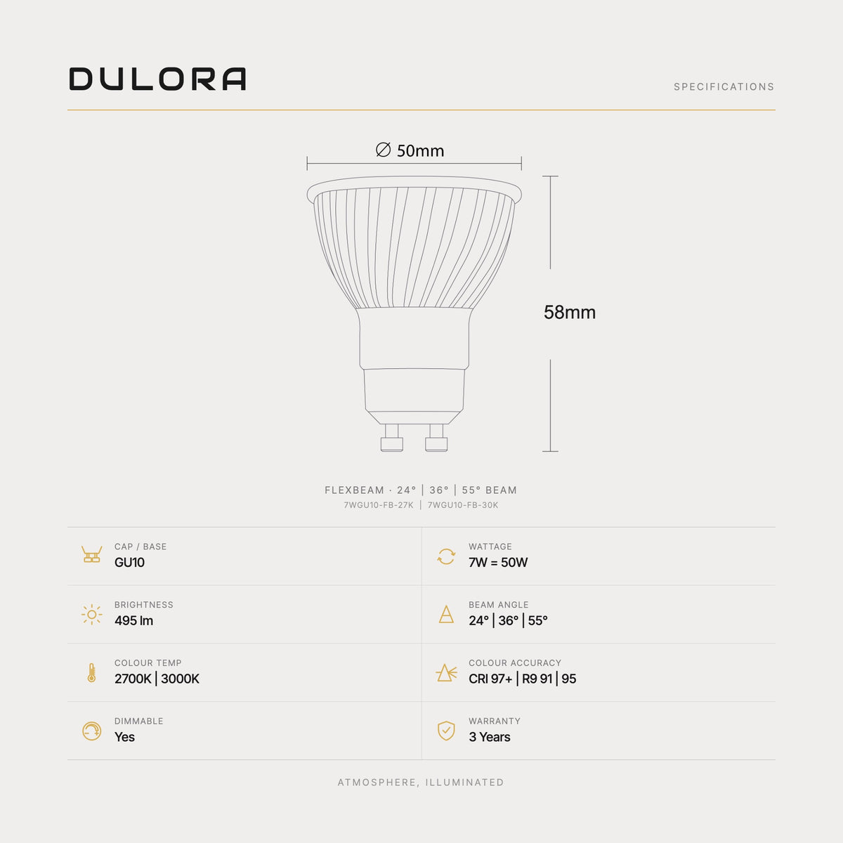 FlexBeam GU10 | Adjustable Spotlight