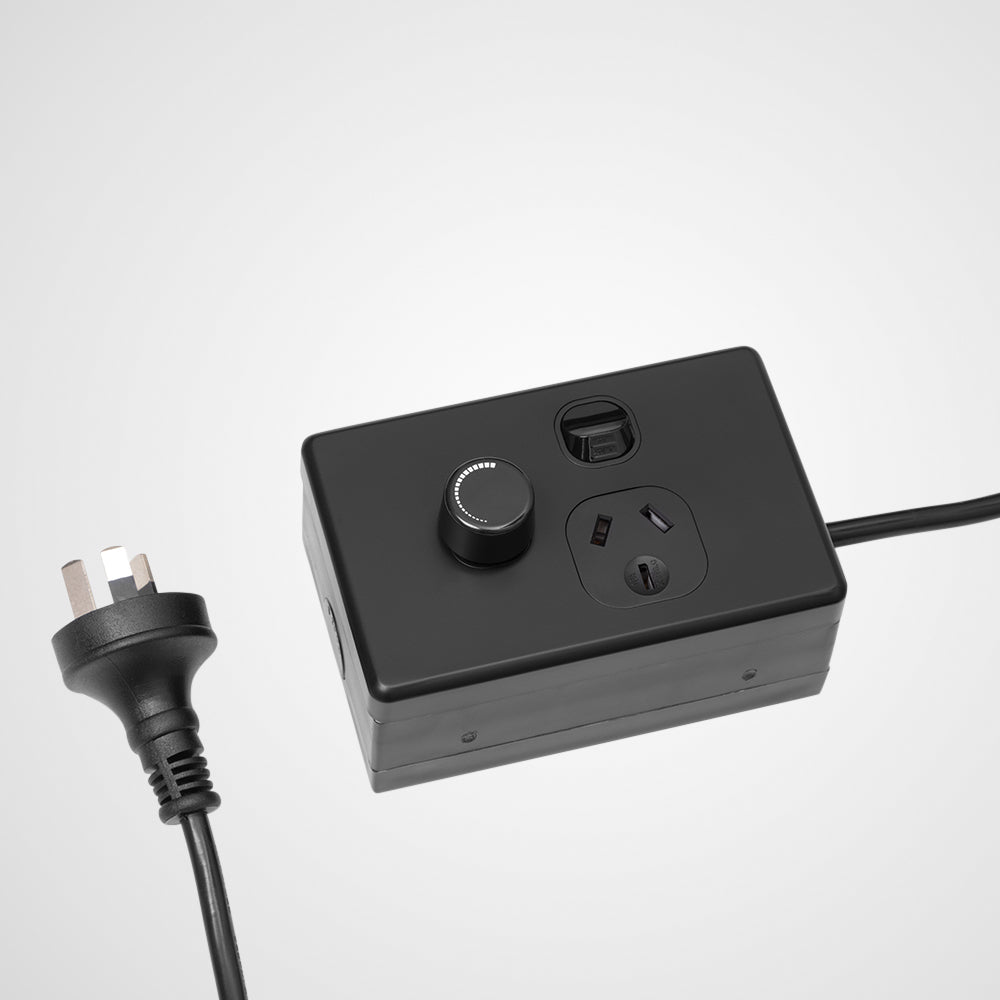 Rotary Plug - In Dimmer with On/Off Switch – Black or White - LiquidLEDs™ - Lighting