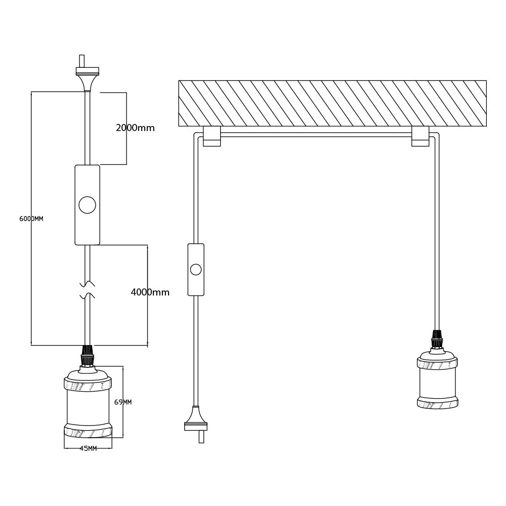 White Plug - In Pendant - LiquidLEDs™ - Pendants