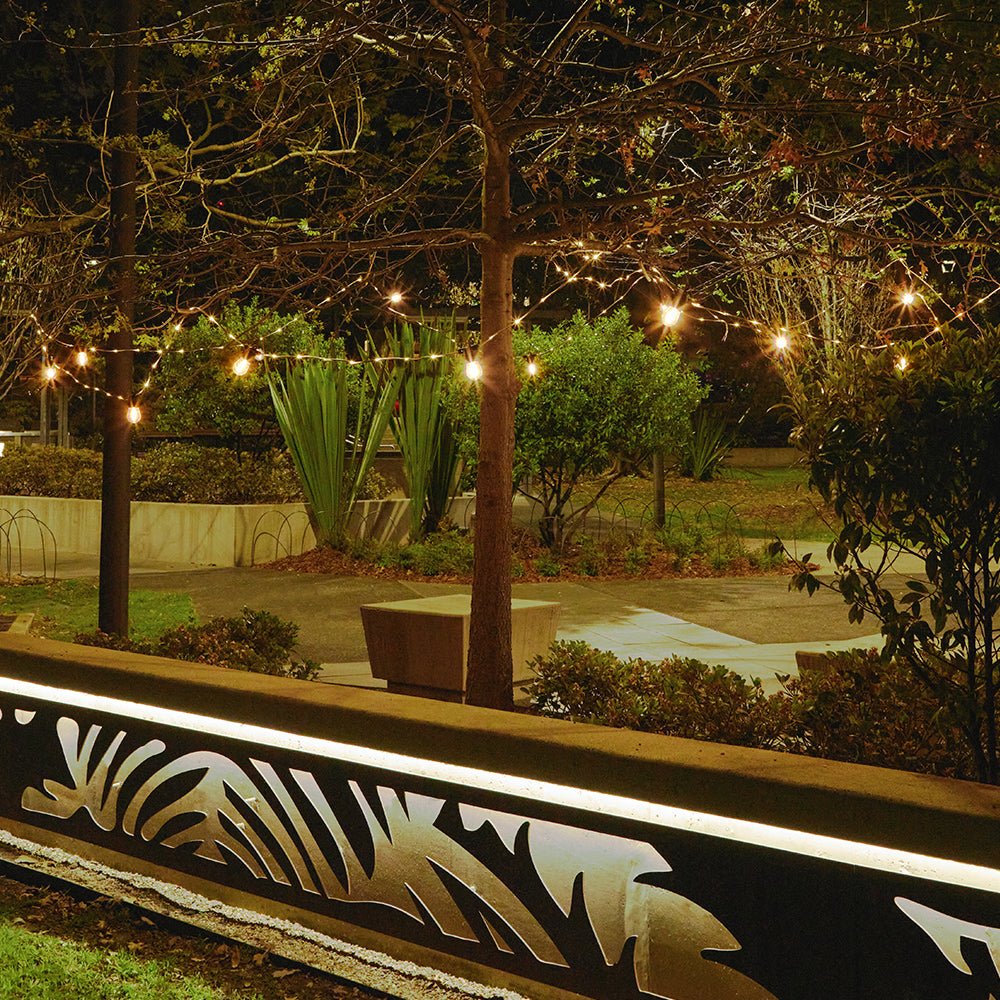 15m Solar Festoon Fairy String Lights with 15 LED Bulbs - LiquidLEDs™ - Festoon String
