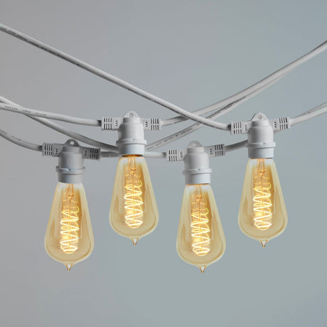 20m White Outdoor Festoon String Lights - LiquidLEDs™ - Festoon String
