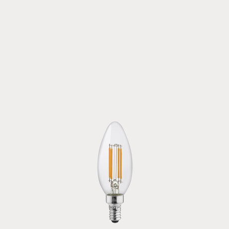 4W 24 Volt DC Candle LED Bulb E12 Clear in Warm White