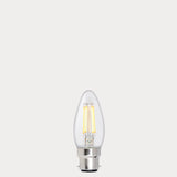 4W 24 Volt DC Candle LED Bulb B22 Clear in Warm White