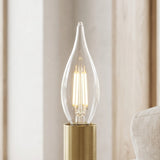 4W Flame Tip Candle LED Bulb E14 Clear in Warm White