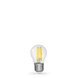 5.5W Fancy Round LED Bulb E27 Clear in Warm White - LiquidLEDs™ - Fancy Round