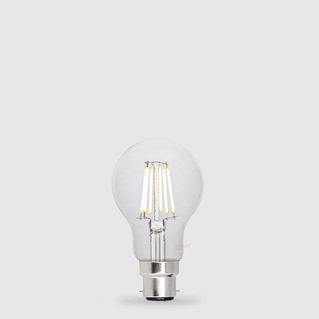 8W 12 - 24 Volt AC/DC GLS LED Bulb B22 Clear in Natural White - LiquidLEDs™ - Traditional Bulbs