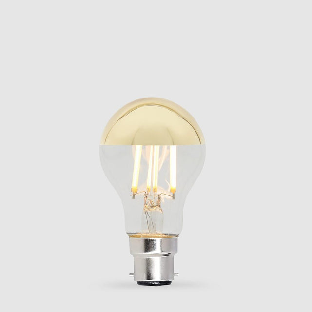 9W GLS Gold Crown LED Bulb B22 - LiquidLEDs™ - Mirror Crown Bulbs