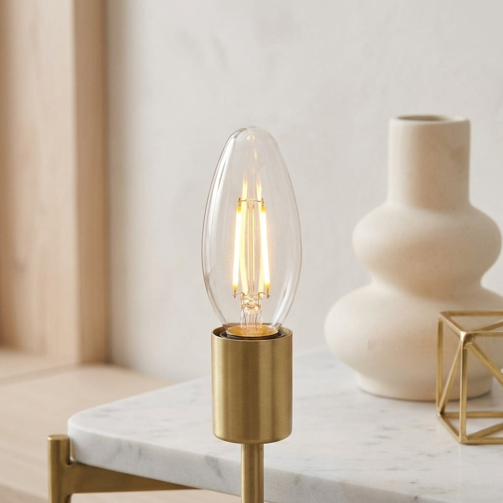 4W 24 Volt DC Candle LED Bulb E14 in Extra Warm