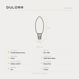 4W Candle LED Bulb E12 Clear in Warm White