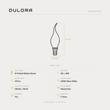4W Flame Tip Candle LED Bulb E14 Clear in Warm White