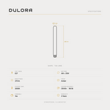 4W Long Tube Vintage LED bulb E27 specifications: 30x290mm, 270 lm, 2000K, CRI 90+, R9 56, dimmable, 3-year warranty