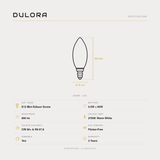 5.5W Candle LED Bulb E12 Clear in Warm White