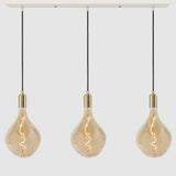 Linear Three Light Pendant + Designer 180mm Amber - LiquidLEDs™ - Ceiling Lights