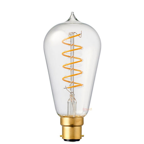 4W Edison Spiral LED Bulb B22 in Extra Warm - LiquidLEDs™ - Edison Bulbs